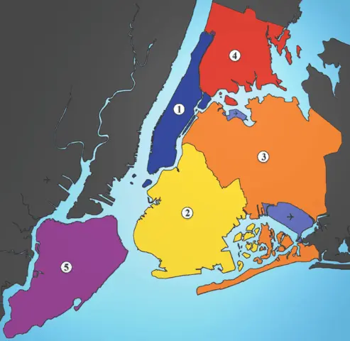 Les 5 arrondissements de NYC