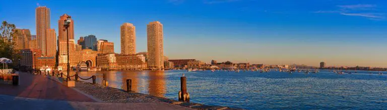 Boston financial district panoramic