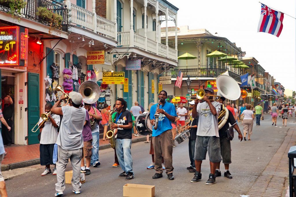 Groupe de jazz à la Nouvelle Orléans
