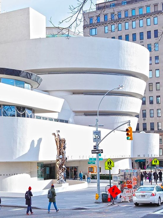 Vue extérieure du musée Guggenheim