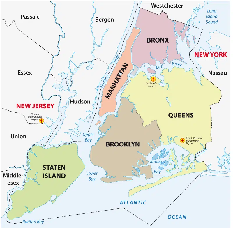 5 arrondissements de New York City