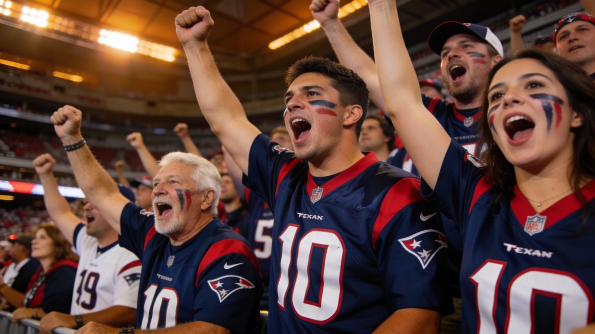 Supporters de football américain à Houston