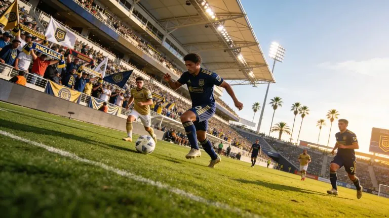 Match de soccer (MLS) dans un stade de Los Angeles