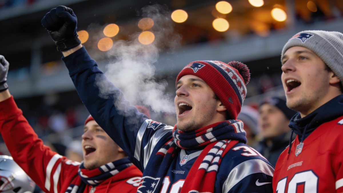 Supporters des New England Patriots au Gillette Stadium